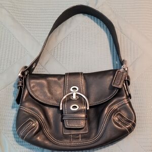 Coach Soho Black Leather Shoulder Bag